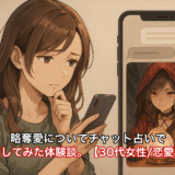 略奪愛についてチャット占いで相談してみた体験談。【30代女性/恋愛運】