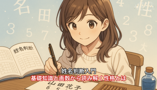 姓名判断入門｜基礎知識と画数から読み解く性格とは
